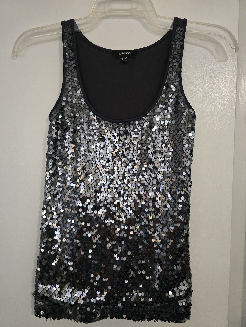 Express Silver Sequin Tank